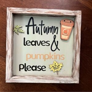 🎄2/$16 Autumn Leaves & Pumpkins Wall Decor